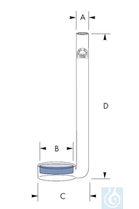 Gasverdeelbuis, dompelfilter, type B, plaat Ø 22 x B 32, Por. 0, Robu® Gasverdeelbuis,...